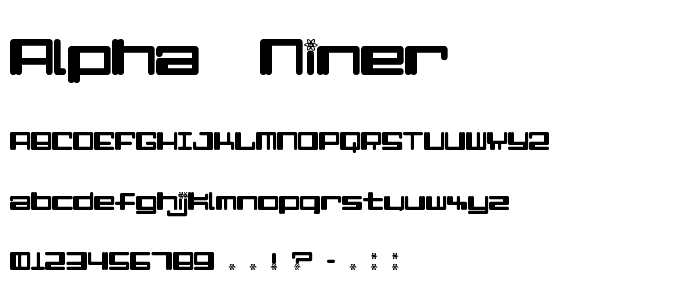 Alpha  Niner font